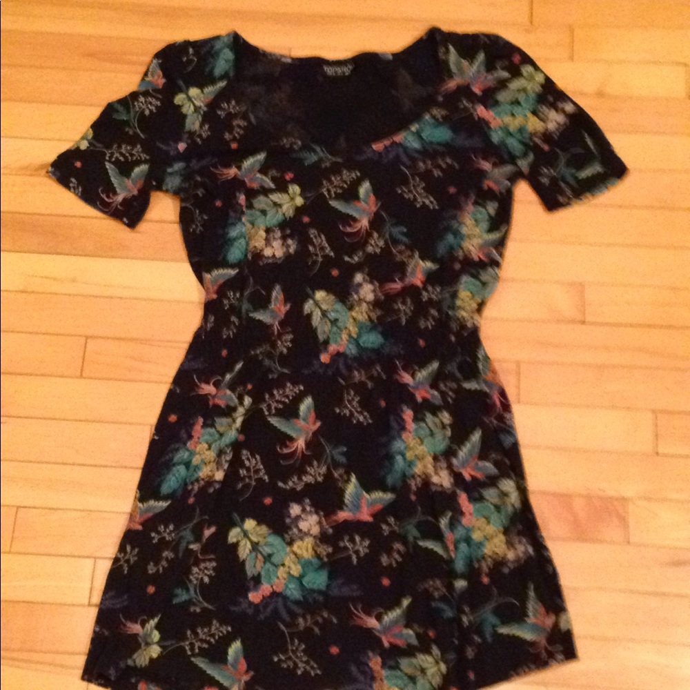 Topshop floral bird minidress